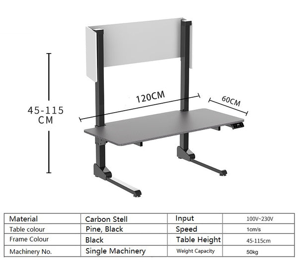 120cm adjustable desk lifting table for office or working at home