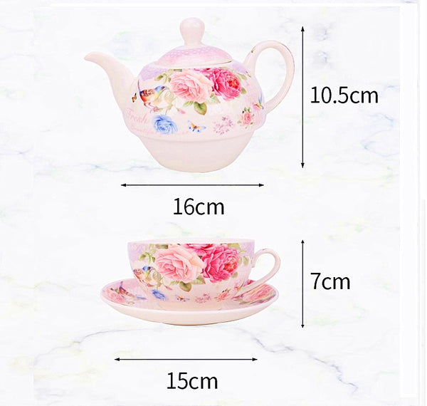 New Bone China Multi Designs Tea For One Teapot Set Coffee Set with Gift Boxed