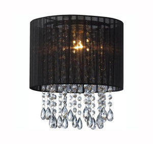 Organza Acrylic Lampshade-Bk