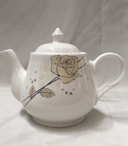 Teapot- 650ml W Gold Roses