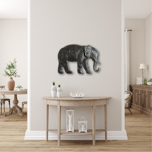 A pair of 30cm Metal Wall Art Wall Decor Elephant HW02913