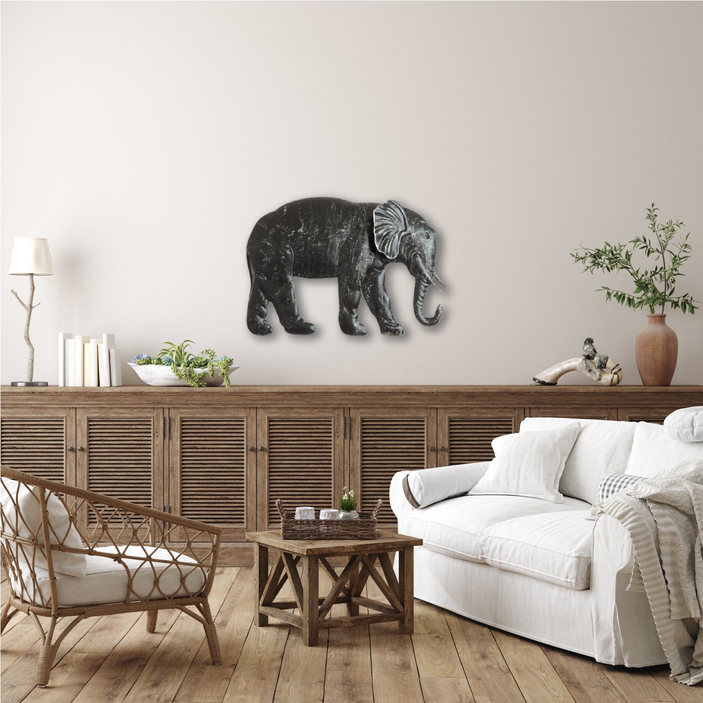 50cm Metal Wall Art Wall Decor Elephant HW02912