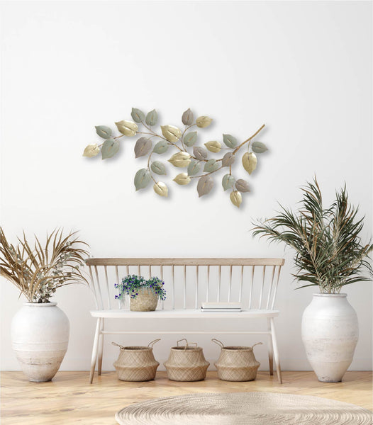 Metal Wall Art - Branch of leaves HW02956