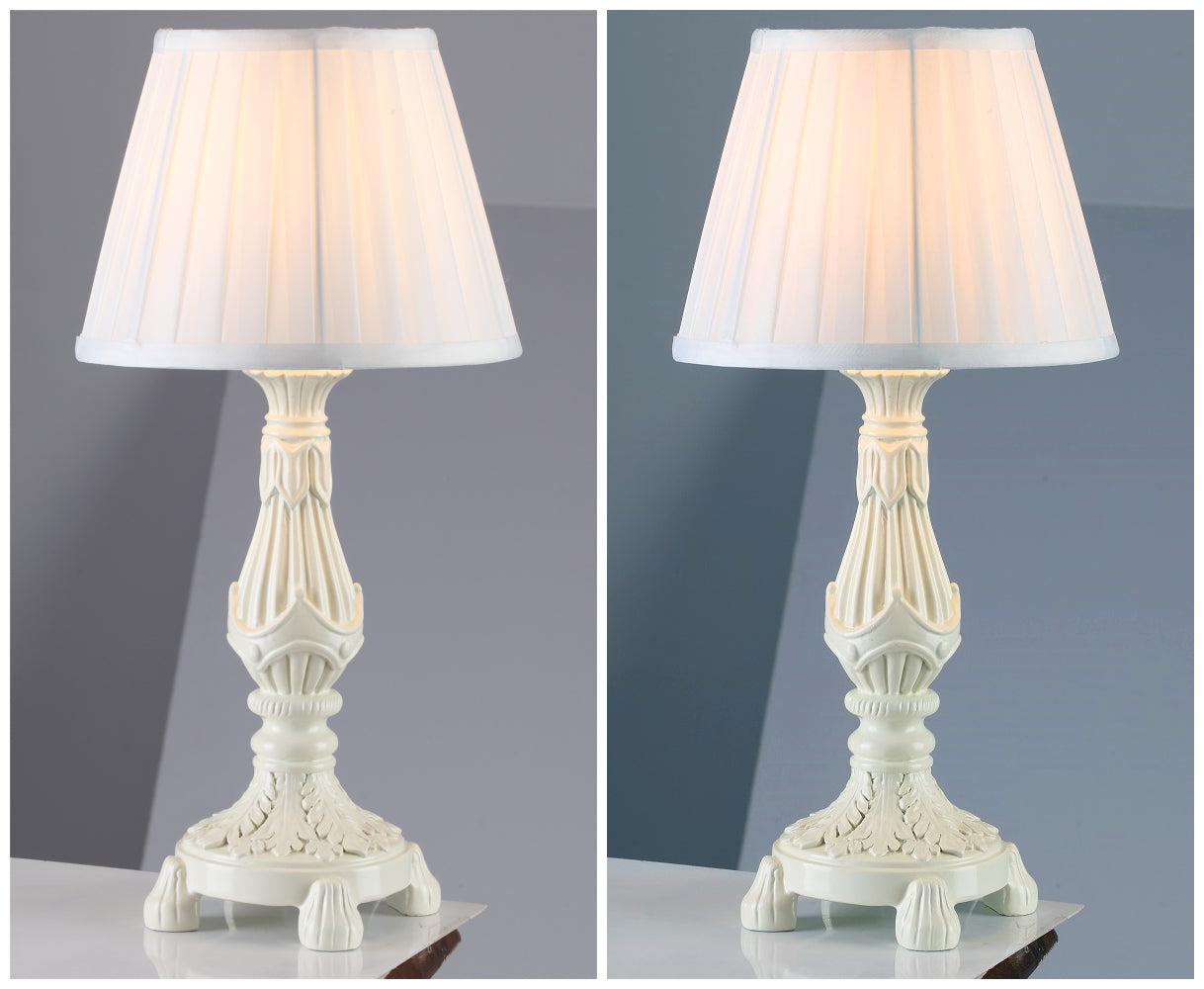 White Table Lamp with Poly Base hw02732