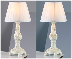 White Table Lamp with Poly Base hw02732