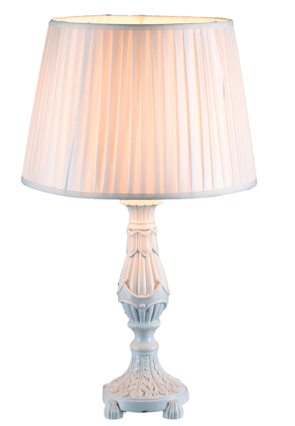 65cm Cream White Table Lamp with Poly Base HW02817