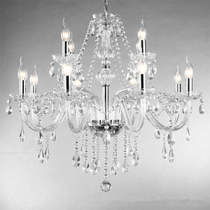 Chandelier Clear Silver 8 + 4 heads