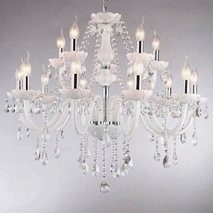 Chandelier White Silver 8 + 4 heads