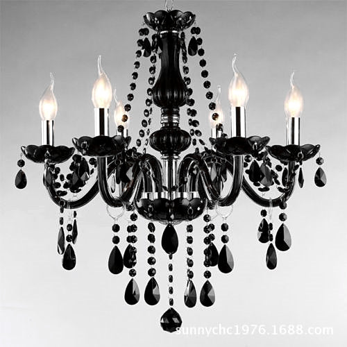 Chandelier Black Silver 6 heads