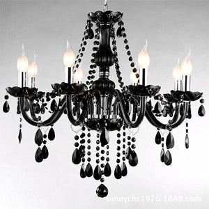 Chandelier Black Silver 8 heads