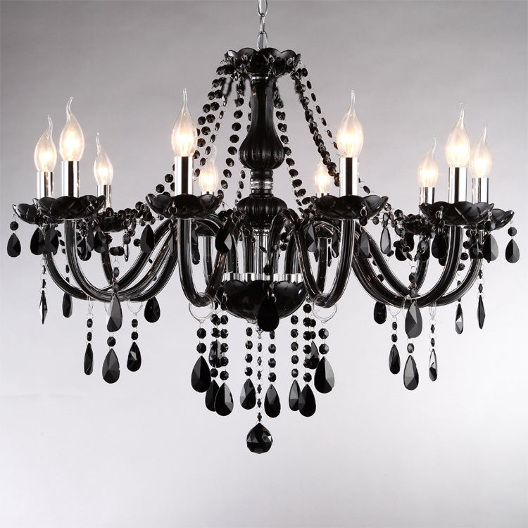 Chandelier Black Silver 10 heads