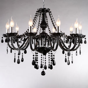 Chandelier Black Silver 10 heads