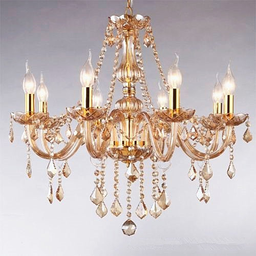 Chandelier Amber Silver 8 heads