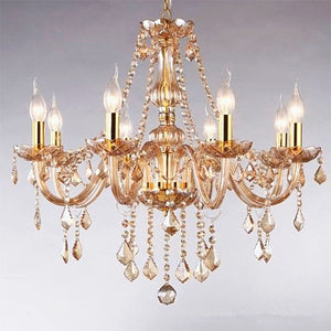 Chandelier Amber Silver 8 heads