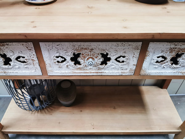 120cm Console Table With Solid Timber Frames + MDF Board and pattens