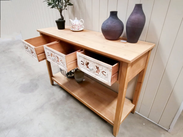 120cm Console Table With Solid Timber Frames + MDF Board and pattens