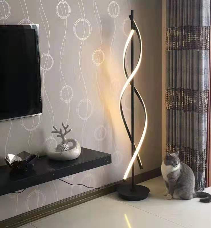 160cm LED Floor lamp double spiral HWL02858