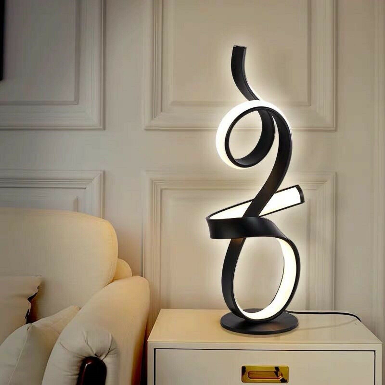 60cm LED Table lamp Single Spiral with R/C HWL02887