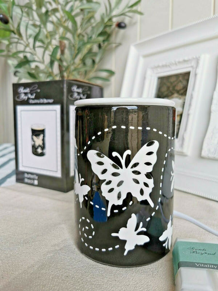 Butterfly Ceramic Oil Burner -Black b02542