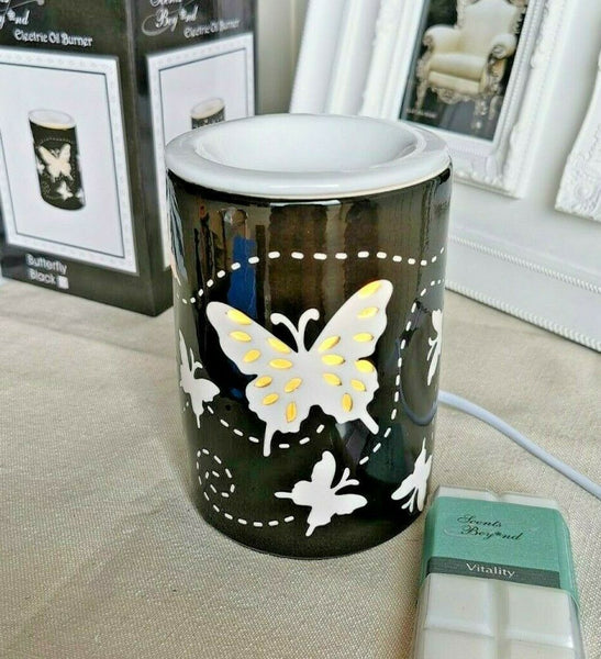 Butterfly Ceramic Oil Burner -Black b02542