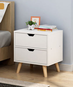 Wooden Bedside Table Drawers Nightstand Unit Cabinet Storage Bedside Table (Flat Pack)